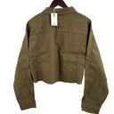 Good American  Green Crop Jacket Size 4 / XL New Photo 3