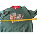 VTG 90s Morning Sun Cat Bird Watchers Green & Red Grandma Sweatshirt L Size L Photo 10