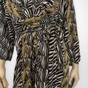 Banana Republic ISSA LONDON Olive Zebra Printed Kimono Dress Size 4 Photo 4