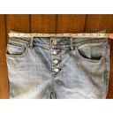  Cropped Wide Leg Denim Raw Hem Jeans US Size 4/ Chico's Size 0 Photo 8