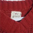 NWT: Poof! Apparel Rust Chenille Cable Knit V-Neck Sweater Photo 3