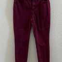 Talbots  High Waist Ankle Burgundy Denim Jeans Photo 0