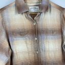 Rei Co-op  Brown Tan Plaid Trailsmith Button Up Long-Sleeve Shirt Size S Photo 6