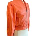 House of Harlow NWT  Vegan Leather Coral Bomber Jacket - SMALL. MSRP $349 Photo 0