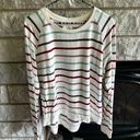 Thread and Supply  striped crew neck sweatshirt size large Photo 0