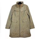 Cole Haan  Topaz Beige Packable Hooded Rain Jacket Coat Size Medium Photo 0