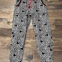 Disney EUC  Grey Mickey Mouse Cheetah Print Fleece Pj Set Juniors Size XS Photo 1