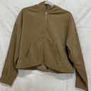 ZARA NWT  Long Sleeve Full Zip Bomber Jacket with Hood Camel Women's Size Small Photo 1