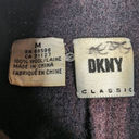 DKNY Vtg 1990s  Plum Purple Button Up High Collar Wool Cardigan Sweater Jacket M Photo 3