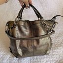 Coach  The BROOK Metallic Gold with Chunky Silver Hardware Hobo Purse Bag Photo 0