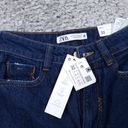 ZARA  Mom Fit High Rise Slim Ankle Jeans Dark Wash Blue Women's Size US 0 EU 32 Photo 4