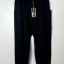 Marine layer  Slim Cropped Joggers Women's Size M Athletic Pants Black Drawstring Photo 5