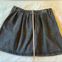 ZARA  Basic Dept Z1975 Denim Pleated Mini Skirt in Black Size M Y2K EUC Photo 5