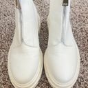 White Zip Up Booties Size 8 Photo 1