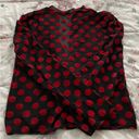 ZARA  Trafaluc red dots black sheer open front boho long sleeve blouse, size S Photo 13