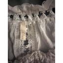 Elan  Crochet Off The Shoulder Crop Top in White Peasant Cottage Core sz. XL Photo 6