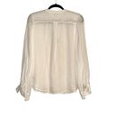 L'Agence L’AGENCE Ruffle V-Neck Long Sleeve Silk Button Down Blouse MEDIUM Photo 1