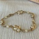 Vintage “Cherie“ Pearl Bracelet Gold Tone Swirl Elegant Classic Minimal Pearlcore Photo 0