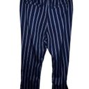 The Row STONE VOLCOM FUTURE ME STRIPE PANTS BLUE STRIPED HIGH WAISTED CROPPED ANKLE Photo 3