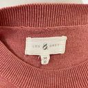 Lou & grey High Low Hem Crewneck Sweater Long Sleeve Pullover Pink Size Medium Photo 13