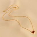 18K Gold Plated Red Heart Pendant Necklace for Women Photo 4