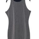 Mango SZ L black and white textured bodycon dress Photo 0