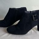 Aerosoles  Heeled Ankle Boots Booties Buckle Comfort Fit Black Suede 6.5 Photo 0