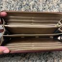 Anne Klein  Croc Burgundy Long Wallet Lots of Pockets EUC #3102 Photo 3