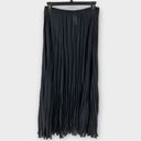 Moda  International Sheer Georgette Pleated Midi Skirt (Black) - Small Photo 1