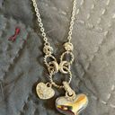 Chunky Heart Necklace Silver Photo 0