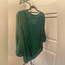 Charming Charlie Emerald green blouse with long sleeves EUC Photo 3