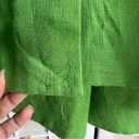 Mango Linen Blazer Lapel collar Green size XXL Photo 13