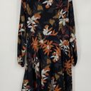 City Chic  Floral Print Mini Wrap Dress Long Sleeve Black Orange Womens S / 16 Photo 3