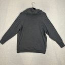 CAbi  3871 Size XS Snap Sleeve Pullover Cowl Neck Sweatshirt Casual Charcoal Gray Photo 3