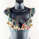 Agua Bendita  Malena Sweetheart Ruffle Two Piece Floral Bikini Green Large Photo 2