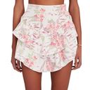 MOTHER Denim NEW  The Ruffle Tiered Mini Skirt Floral Aloha Print Women’s Size 26 Photo 4