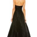 Ralph Lauren Vintage Silk Strapless Fit Flare Formal Evening Prom Gown Size 10 Black A-line Tea-Length Photo 1