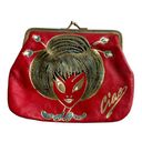 American Vintage Vintage Ciaco Coin Purse Red Leather Unique Rare Fashion Girl Photo 0