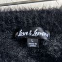 For Love & Lemons  Matching Set Size Large Fiona Fuzzy Sweater & Shorts Set Black Photo 9