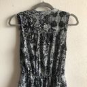 Rebecca Taylor  Dress Silk V Neck Floral Blue Grey White Dress Sz 4 EUC Photo 10