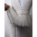 Rococo  Sand Mia Maxi Dress Lace Trim White Handkerchief Hem XS NWT Photo 11