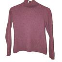 Garnet Hill  100% Cashmere Turtleneck Sweater Purple Medium Photo 0