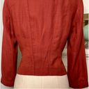 White House | Black Market  Rust Orange Linen Cropped Blazer Jacket 0 XS Photo 7