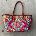 Patricia Nash Ribeira Straw Tote Spanish Market Sequins Tan Multi Photo 8