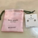 Kate Spade New!  Gleaming Gardenia Flower Studs Clear/Silver Photo 1