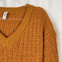 Zenana Premium  | Mustard Yellow Polyester/Acrylic Fuzzy V-Neck Sweater Photo 1