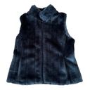 Banana Republic  Faux Fur vest in steel gray size large Photo 0