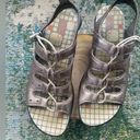 Ecco  Jab pewter leather toggle sandals, size EU 38 Photo 3