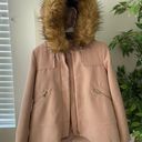 ZARA Women Short Coat With Textured Hood Pink Size M NWT Photo 4