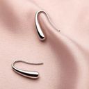 925 Silver Plated Teardrop Dangle Drop Earrings for Women Photo 0